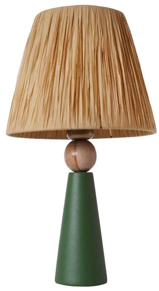 Lampa stołowa 1xE27/40W/230V brązowy/zielony