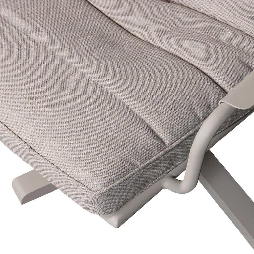 Jasnoszary metalowy fotel ogrodowy Coosa – Exotan