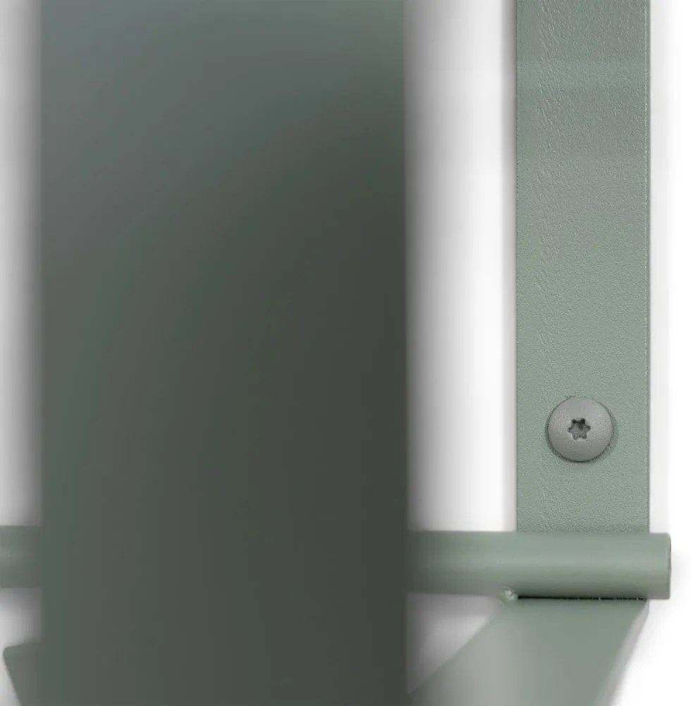 Szarozielony metalowy wieszak ścienny z półką 100 cm Rex – Spinder Design