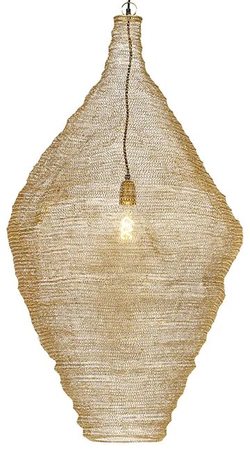 Orientalna lampa wisząca złota 60 cm - Nidum LKolonialny Oswietlenie wewnetrzne