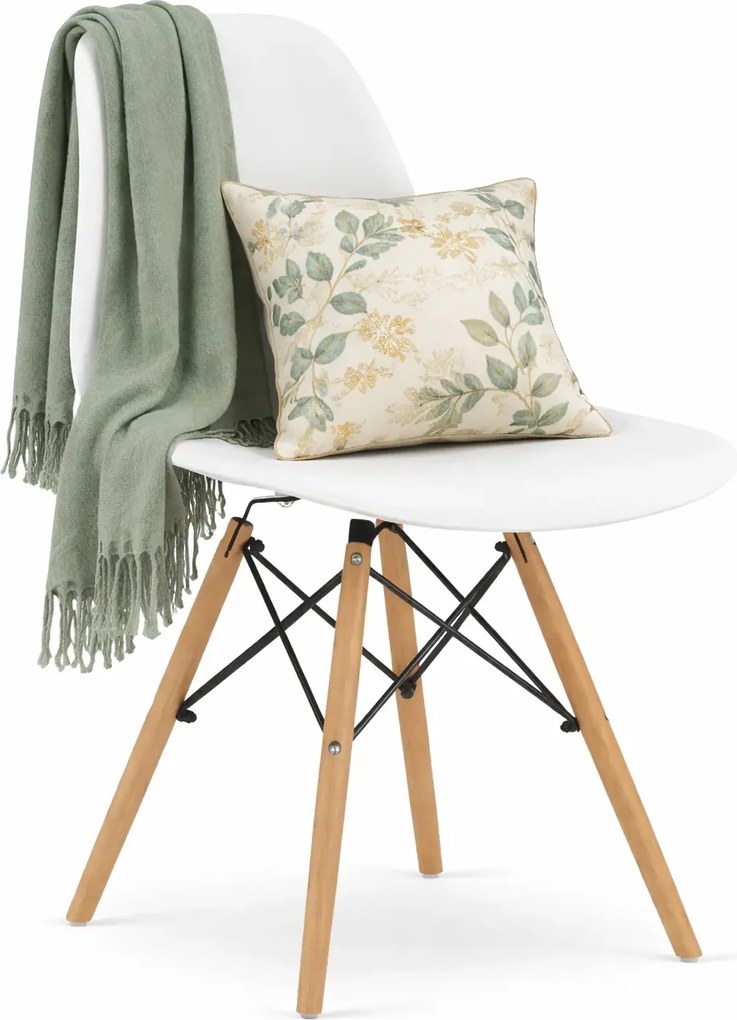 Białe minimalistyczne krzesło skandynawskie D0-K72