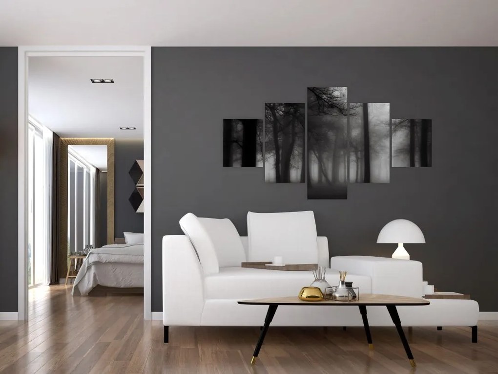 Obraz - Las we mgle (125x70 cm)