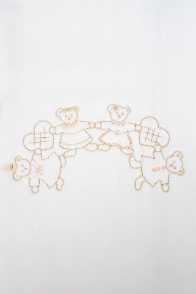 Podarunkowy zestaw ręczników dla dzieci FAMILY, 2 szt Śmietankowy / Beżowy haft Zestaw (ręcznik 50x90cm, ręcznik 70x130cm)