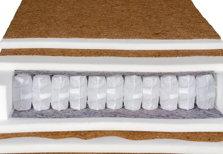 Materac piankowo-kieszeniowy z kokosem h5 80x200 A9-L01