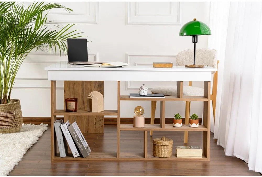 Biurko w dekorze sosny 120x130 cm Vesper – Kalune Design