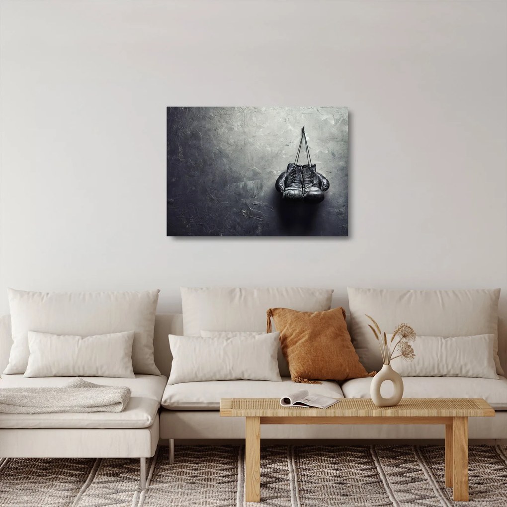 Obraz na szkle rękawic bokserskich (70x50 cm)