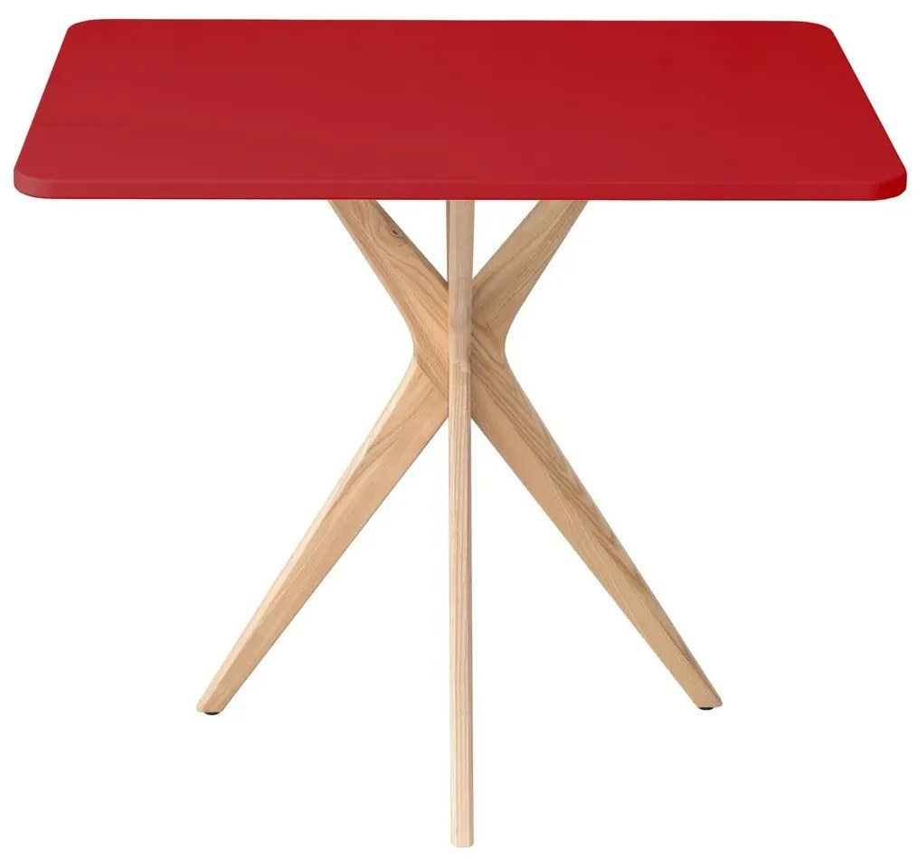 Stół CUTTI 55x80 czerwony/jesion RAGABA