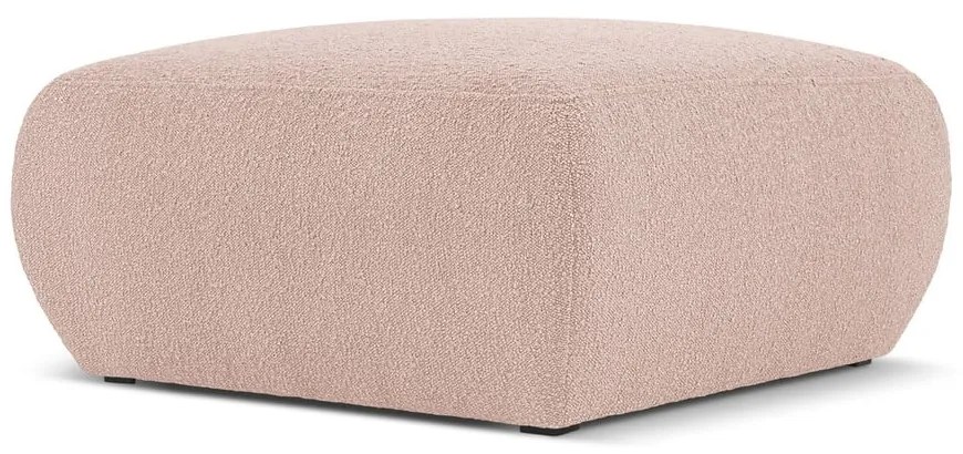 Różowy puf z materiału bouclé Molino – Micadoni Home