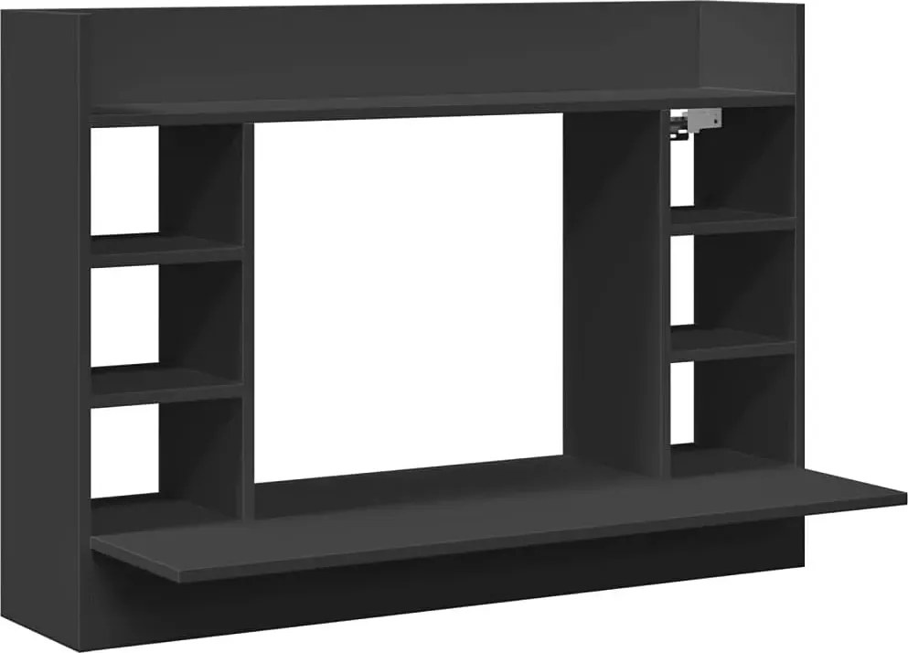 Minimalistyczne czarne ścienne biurko Z4-P37