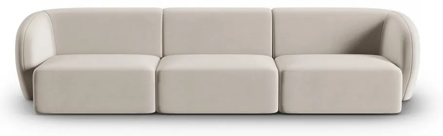 Beżowa aksamitna sofa 266 cm Paolo – Milo Casa