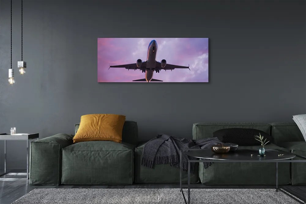 Obraz canvas na ścianę Samolot w Błękitnym Niebie