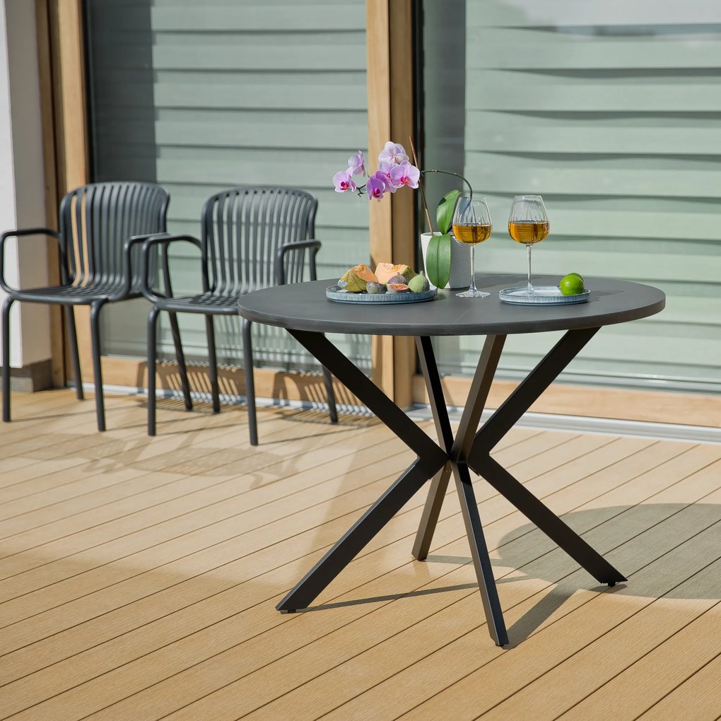 Stół ogrodowy Lukka 100 cm antracytowy PATIO