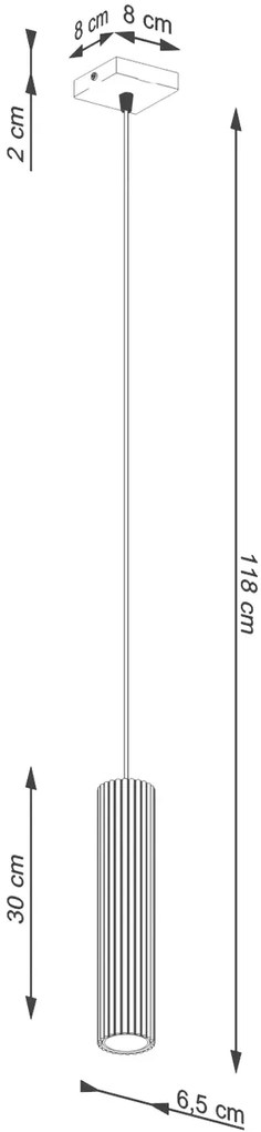 Wisząca lampa tuba nad wyspę taupe K1-N88