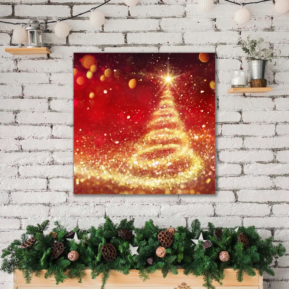 Obraz Canvas Abstrakcja Choinka Święta Zima