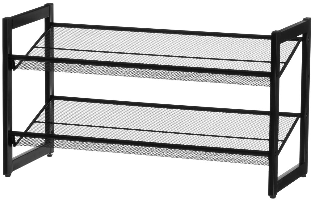 Metalowy stojak na buty MIMMI, 2 poziomy, 74 cm