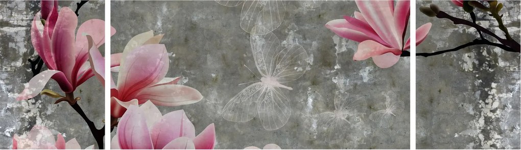 Obraz z kwiatami (170x50 cm)