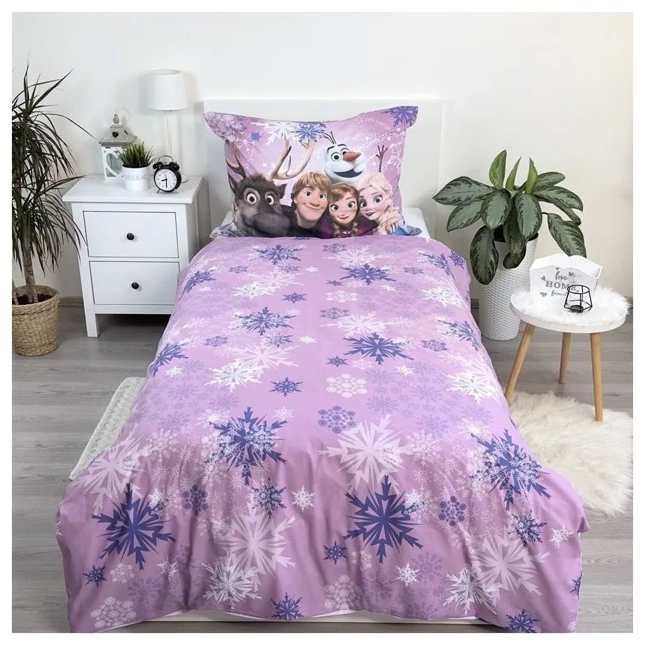 Bawełniana pościel dziecięca jednoosobowa 140x200 cm Frozen – Jerry Fabrics