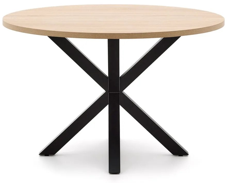 Czarno-naturalny okrągły stół ø 120 cm Argo – Kave Home