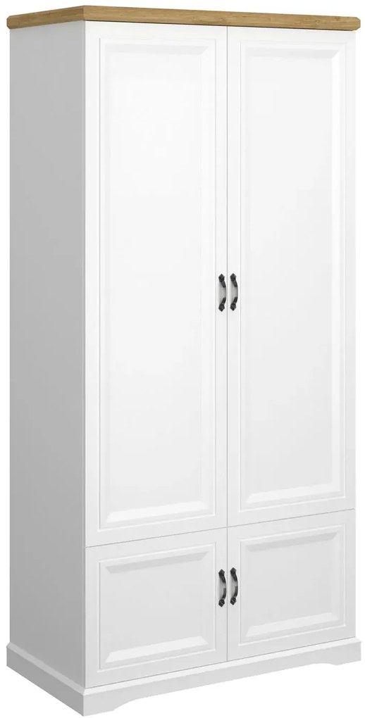 Szafa klasyczna z drążkiem biały + dąb harbor R4-A03