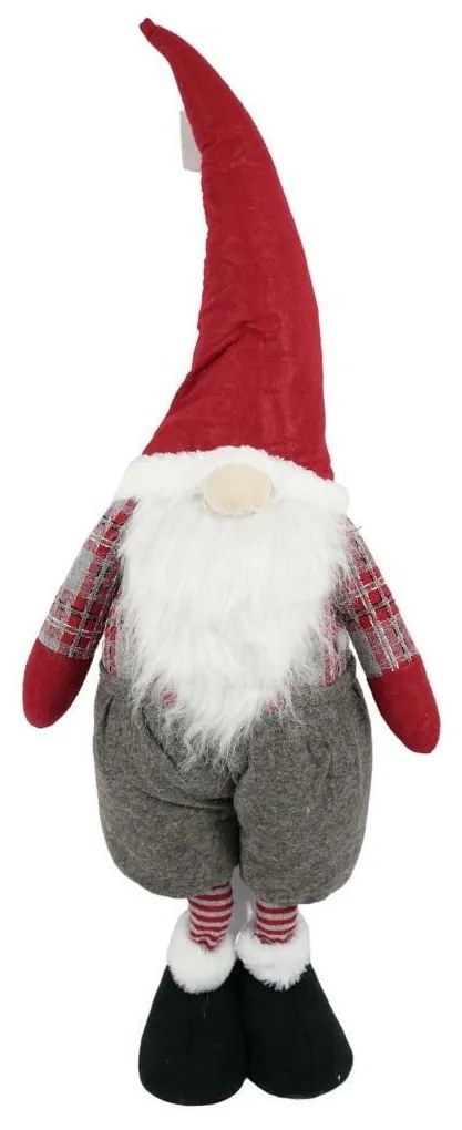 Dekoracyjny skrzat GNOME 90 cm, czerwony