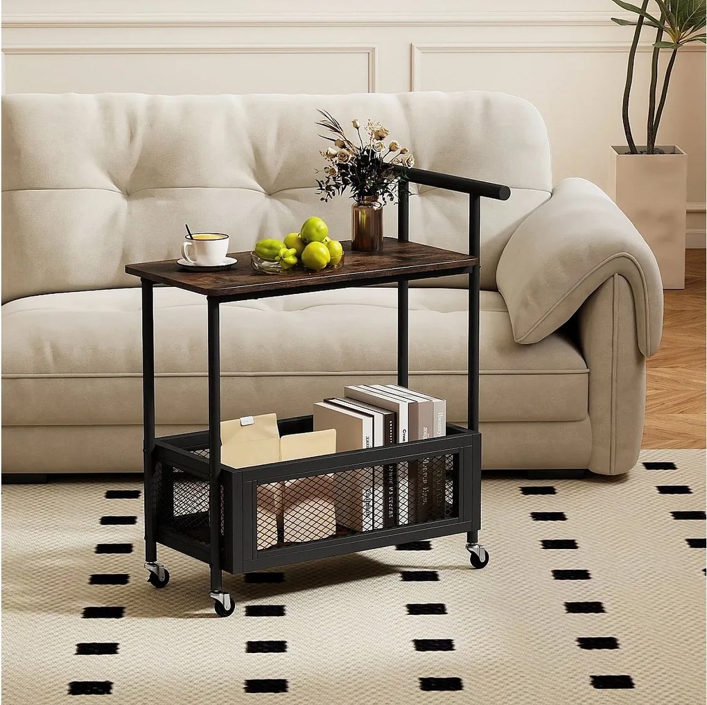 Stolik boczny na kółkach Wózek do pracowni 60 x 40 x 72 cm