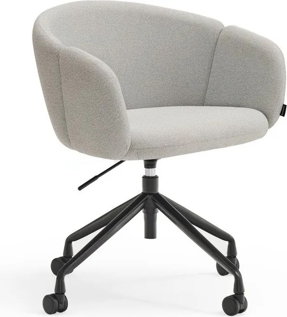 Jasnoszare tapicerowane krzesło biurowe Add – Teulat