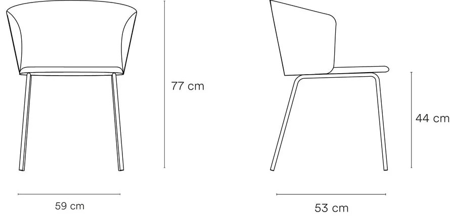 Czerwone krzesła zestaw 2 szt. Add – Teulat