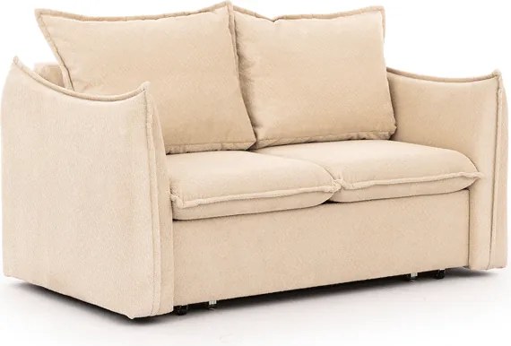 Sofa rozkładana Liliamo dwuosobowa - beżowy szenil Egon 26