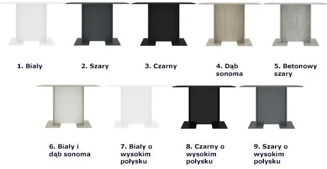 Czarny stół minimalistyczny A0-M81