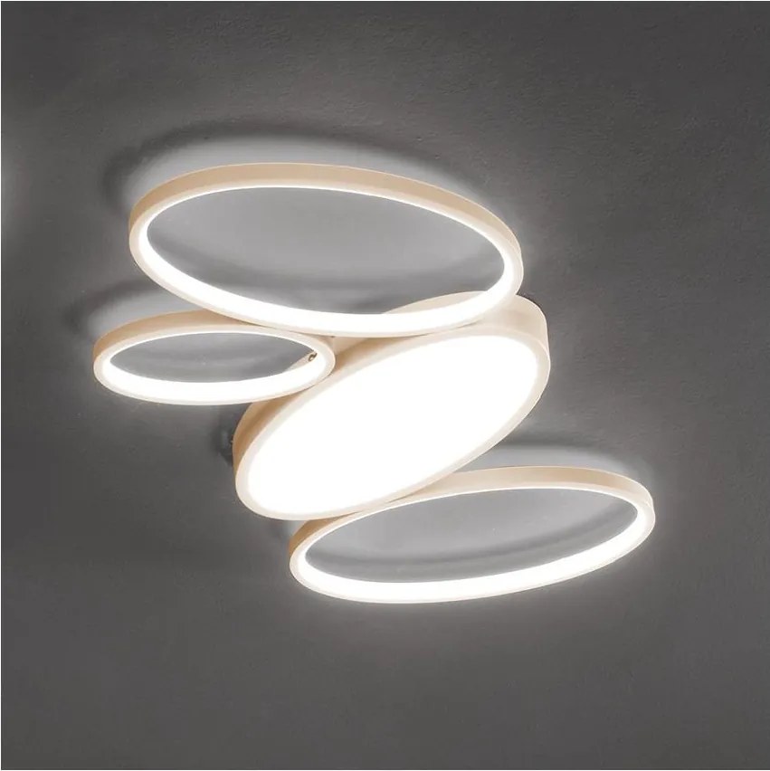 Ondaluce - ściemnialna oprawa sufitowa RICE LED/34W/230V 45x80 cm złota