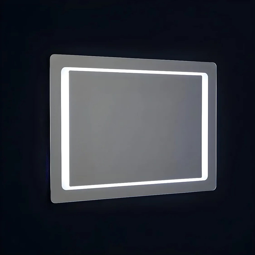 Lustro z ramą LED "Portland" prostokątne odwracalne cm 100x70h