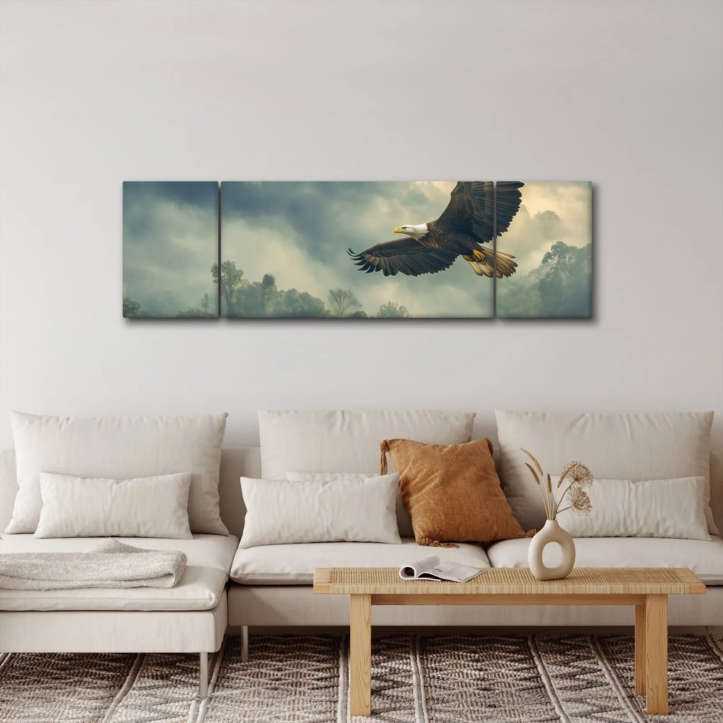 Obraz - Lecący orzeł (170x50 cm)