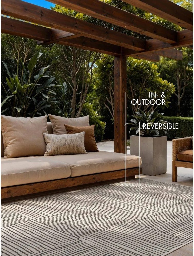 Czarny/kremowy dywan odpowiedni na zewnątrz 160x230 cm Haringey Nightingale – Ted Baker