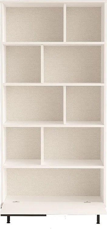 Nowoczesny regał na książki – 83,9 x 175,6 x 29,5 cm – biały – płyta MDF