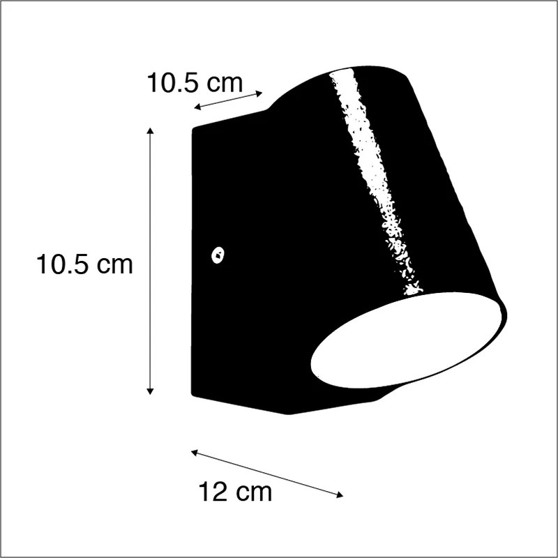 Zewnetrzna Nowoczesna lampa zewnętrzna antracytowa w komplecie z LED z czujnikiem zmierzchu - Uma Nowoczesny Oswietlenie zewnetrzne