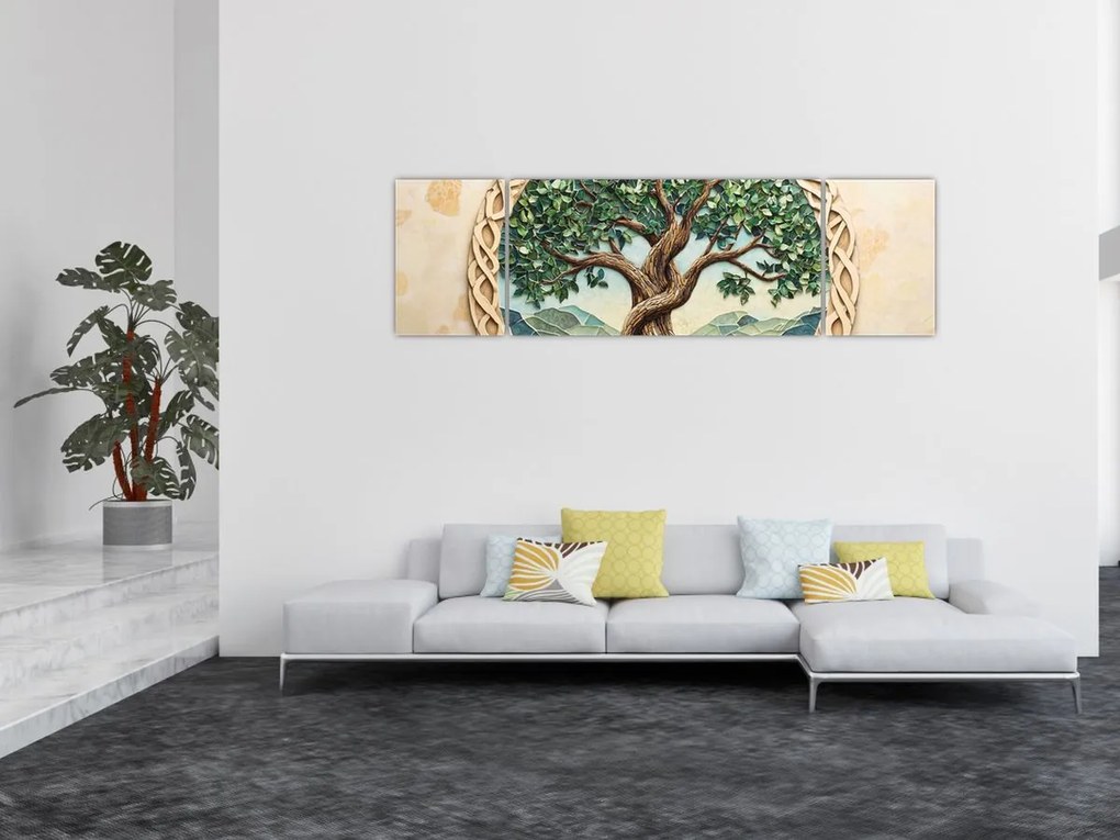 Obraz – Splecione drzewo życia (170x50 cm)