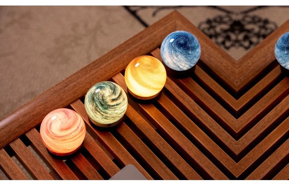 Dekoracja świetlna na USB w ciemnym naturalnym kolorze ø 12 cm Galaxy Breeze – Gingko