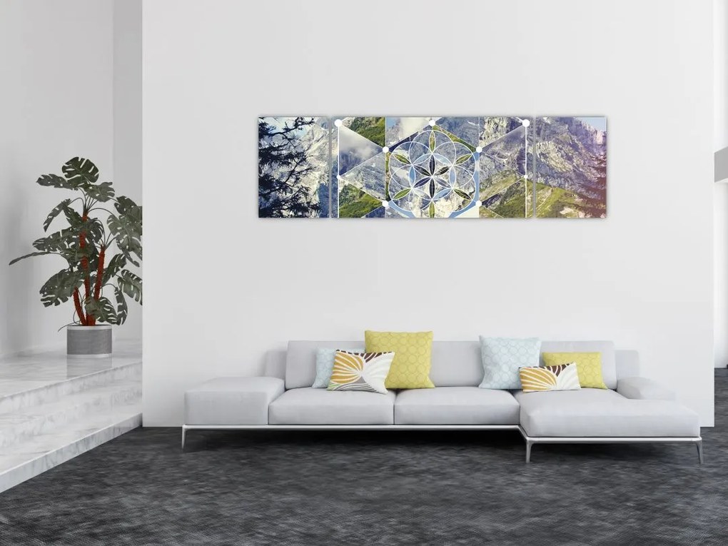 Obraz - Figura geometryczna (170x50 cm)