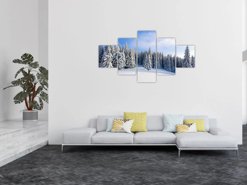 Obraz - Zima w lasach (125x70 cm)