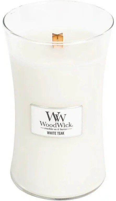 WoodWick Świeca zapachowa wazon duży White Teak, 609 g