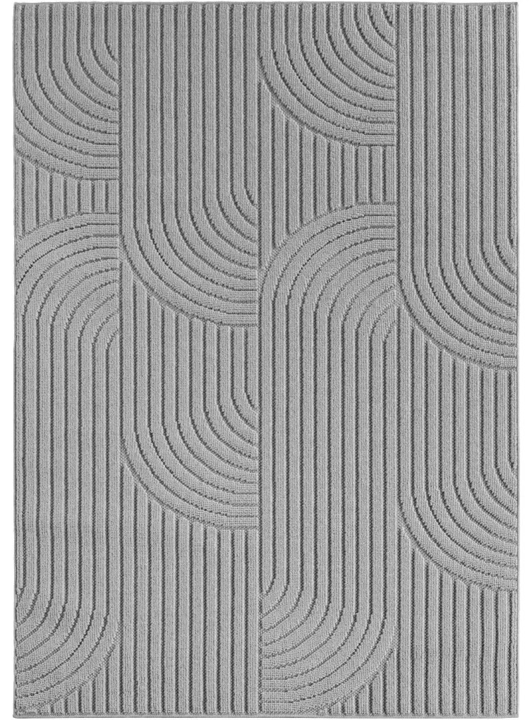 Dywan nowoczesny 3D Helix Geometria szary 240 cm x 340 cm