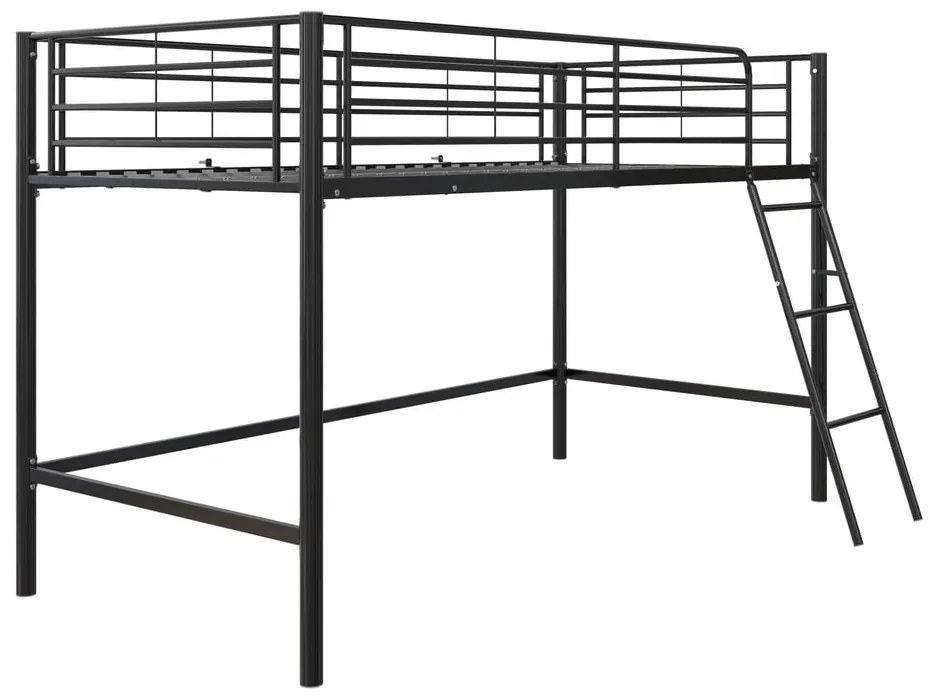 Czarne podwyższone łóżko dziecięce 90x200 cm Jodie – Støraa