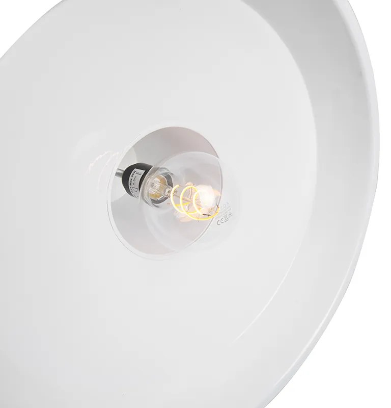 Zestaw 2 lamp wiszących w stylu industrialnym czarnych - WarriorPrzemysłowy Oswietlenie wewnetrzne