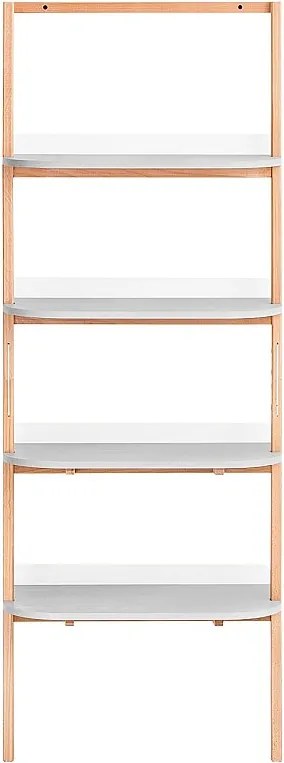 SoBuy, półka drabinowa, drabina dekoracyjna, białe półki do sypialni, HSTR02-HG