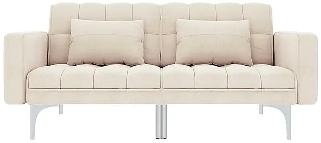 Rozkładana dwuosobowa kremowa sofa - Distira 2D