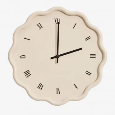 Zegar Ścienny Axley Mdf Ø35 Cm Kremowa Tapioca - Sklum