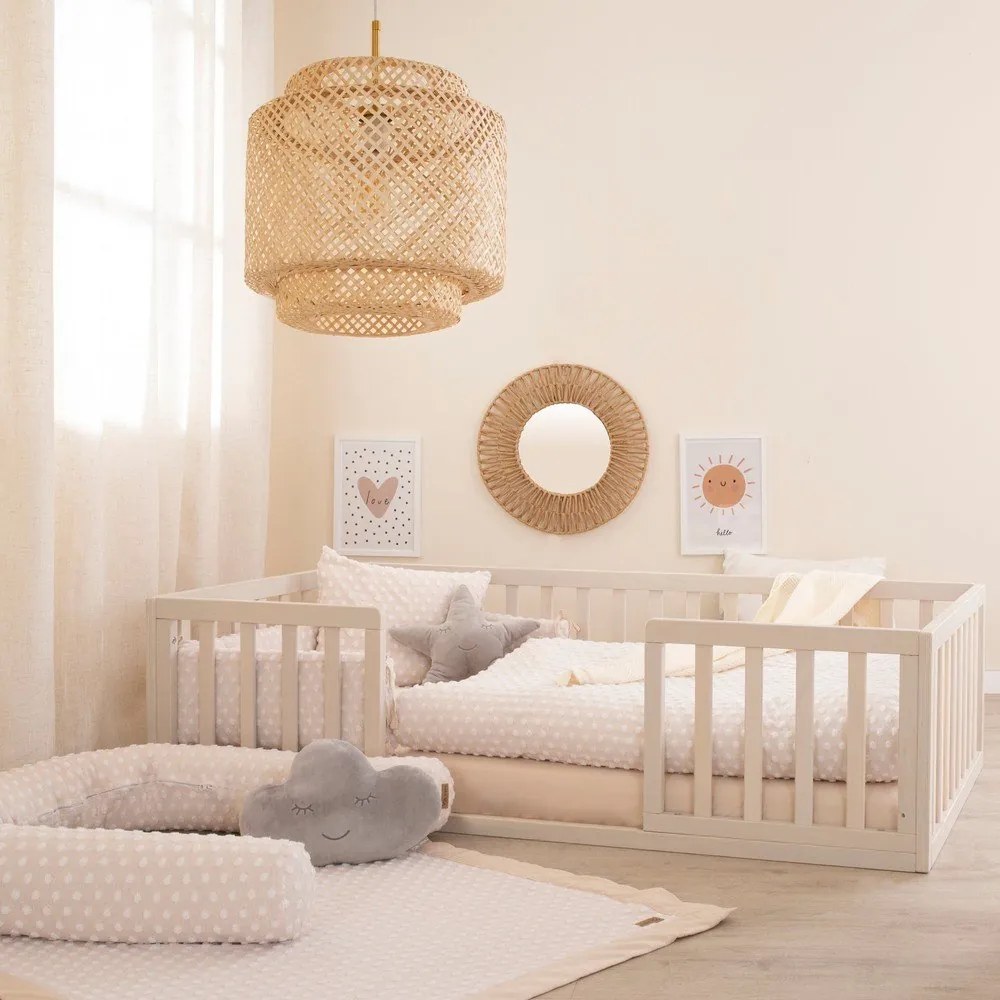 Beżowy koc dziecięcy z mieszanki bawełny 80x80 cm Frosty Almond – Roba