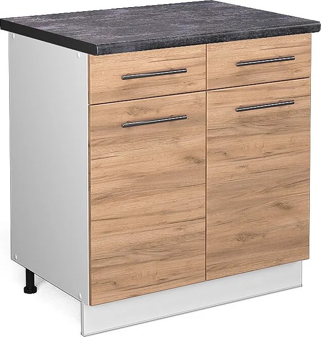 Szafka dolna do kuchni złoty dąb energetyczny 80x60x82 fame-line