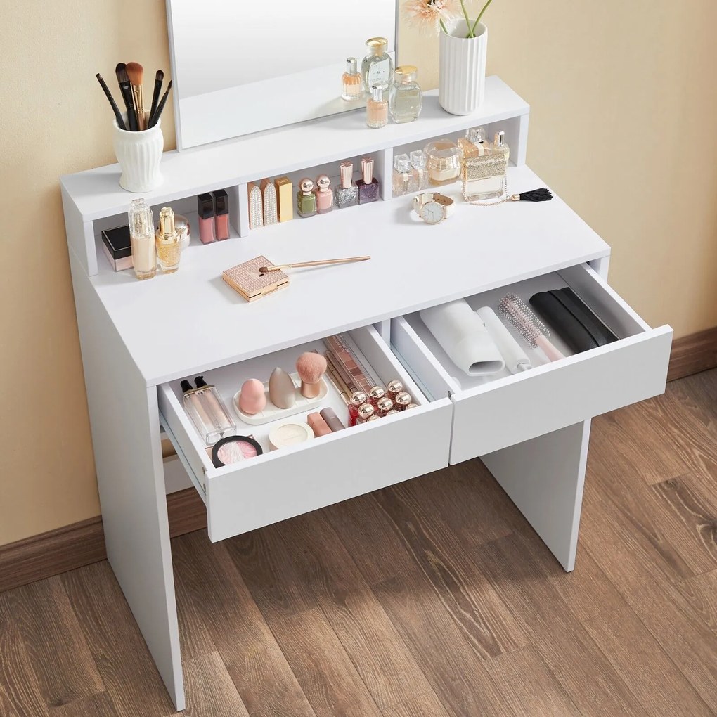 Toaletka VANESA, 80x40x140cm, biała Vasagle