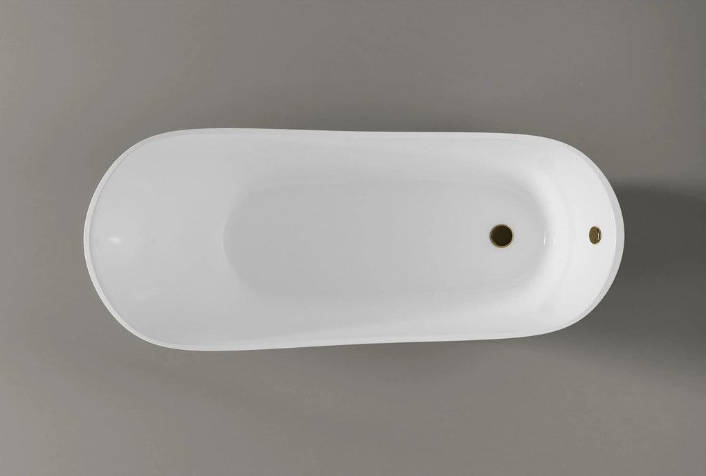 Wanna wolnostojąca PARIS PREMIUM akrylowa175 x 74 x 86 cm z metalowymi nóżkami w kolorze złotym